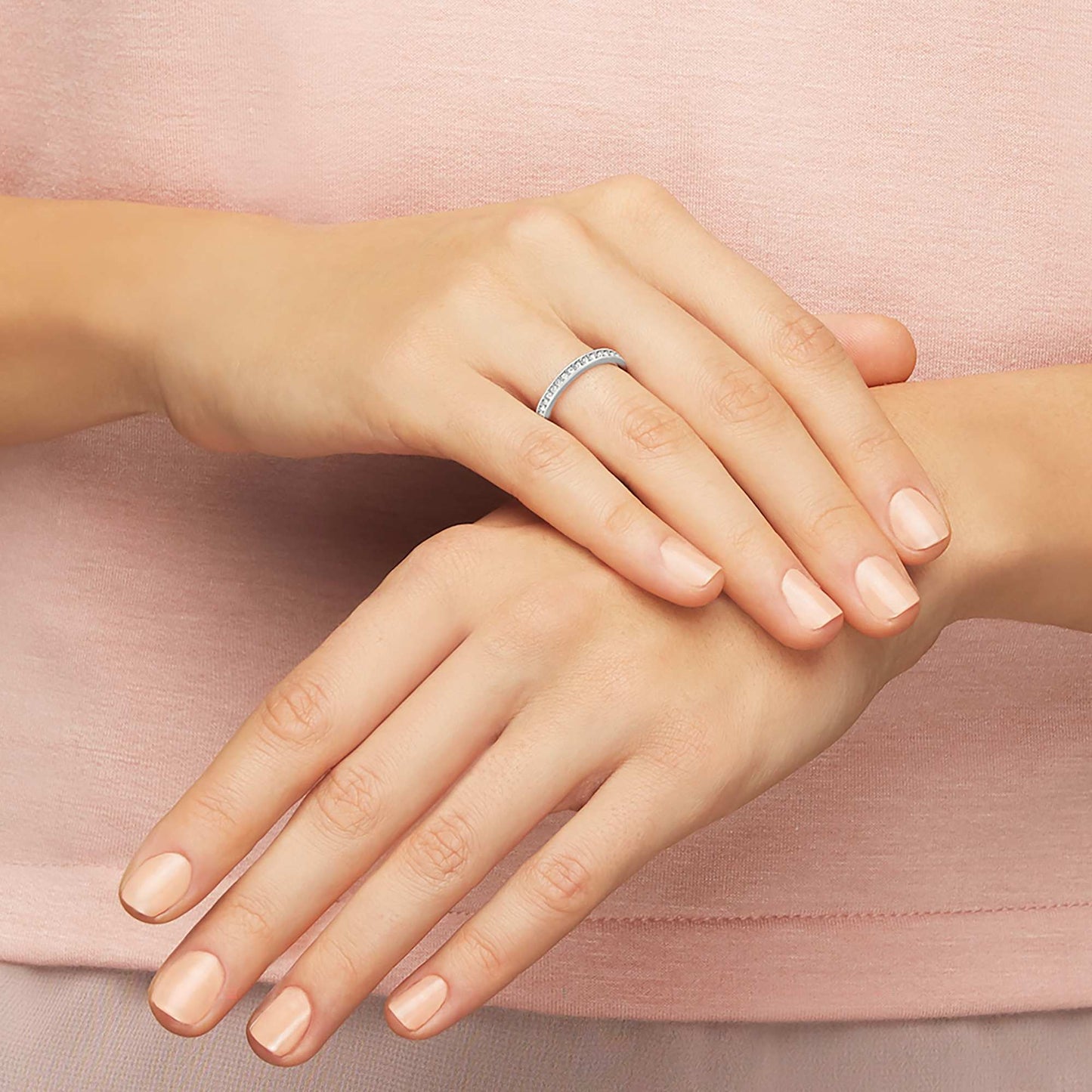 Anello Swarovski Matrix Bianco, Placcato rodio