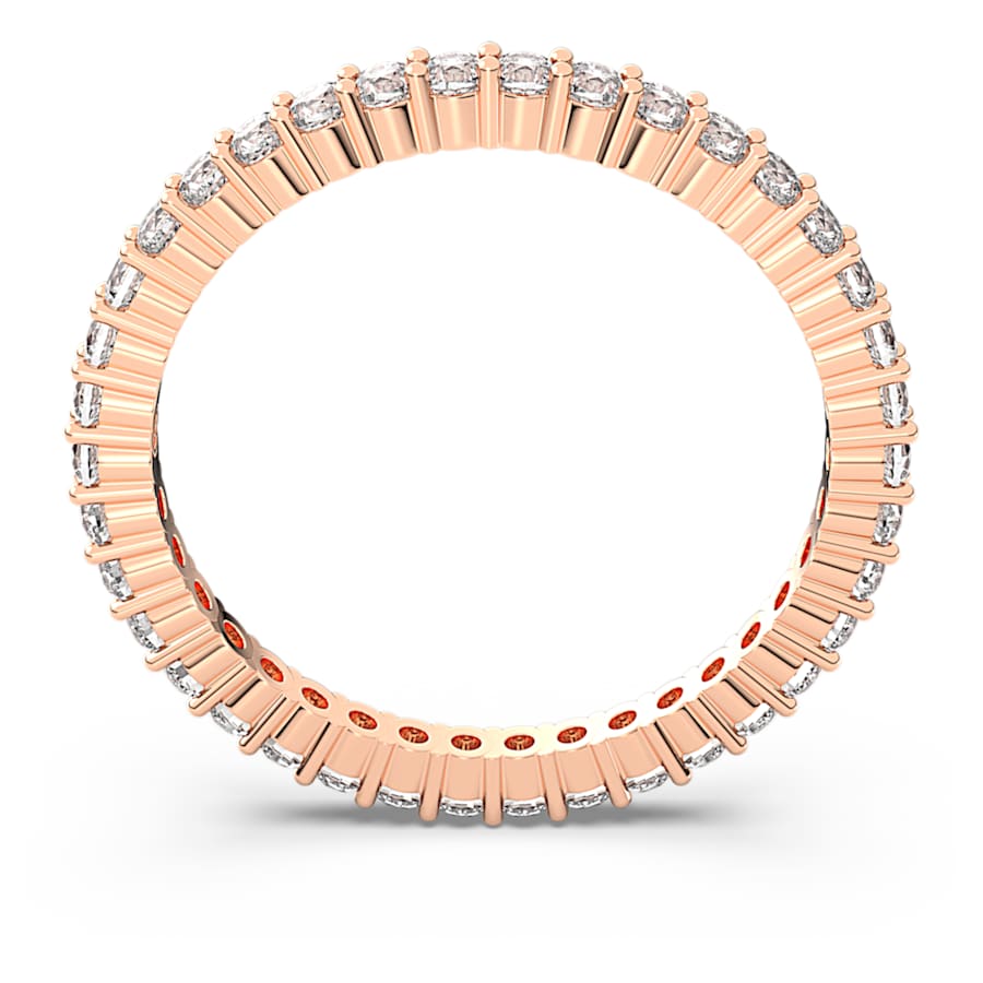 Anello Swarovski Re Matrix Vittore Taglio Round, Bianco, Placcato color oro rosa - Misura 60