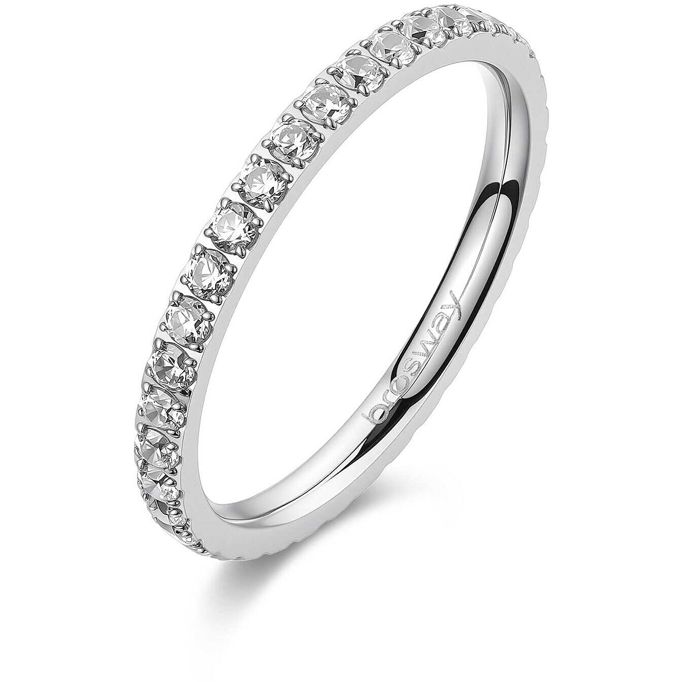Anello Brosway Desideri Acciaio Cubic Zirconia a Giro - Misura 16
