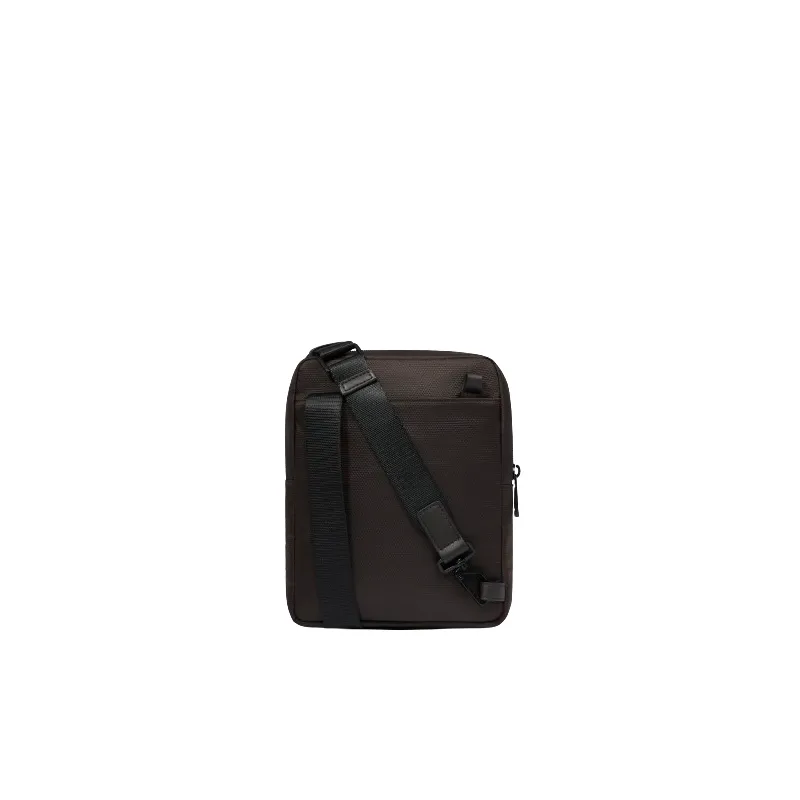 Borselli Piquadro Borsello Uomo Piccolo Porta Ipad Tessuto Inserti Pelle Testa Di Moro