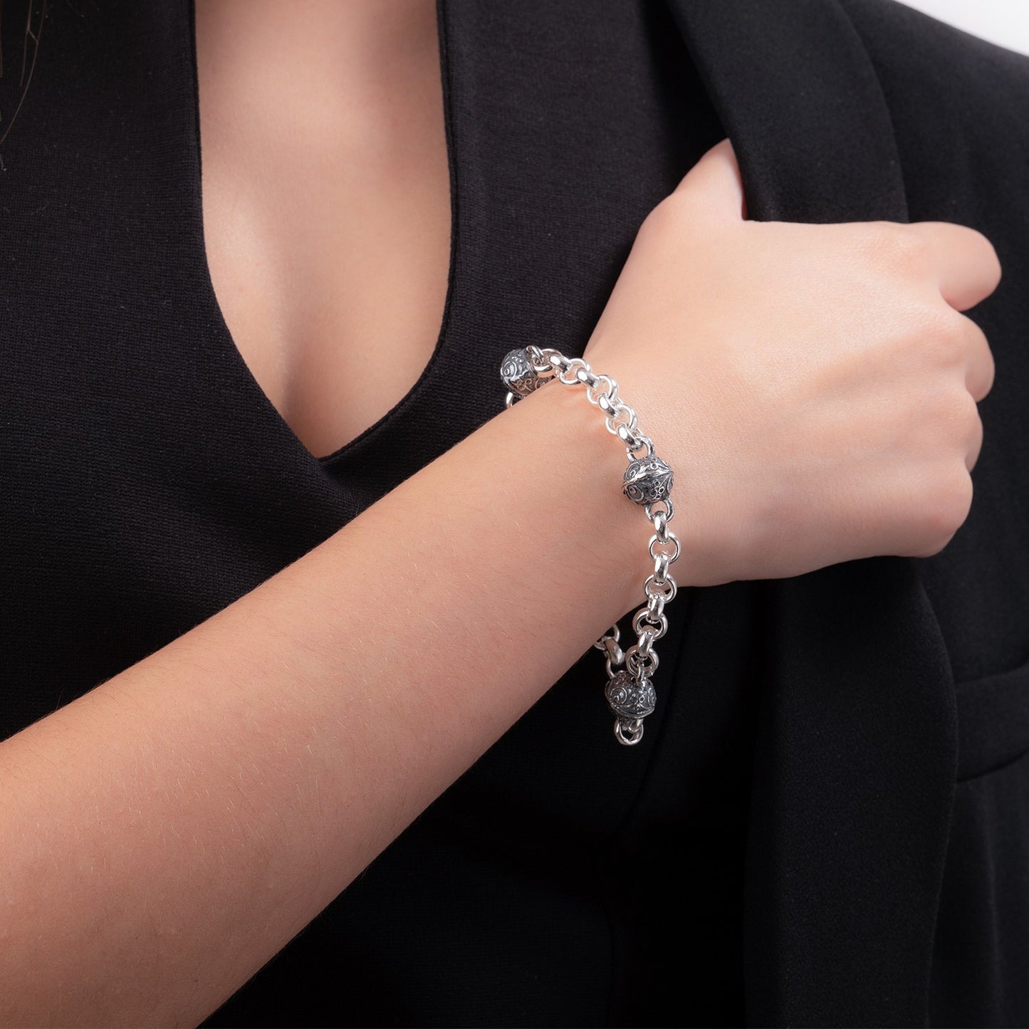 Bracciale Gerardo Sacco Mito-Classici Argento con Sinacoli