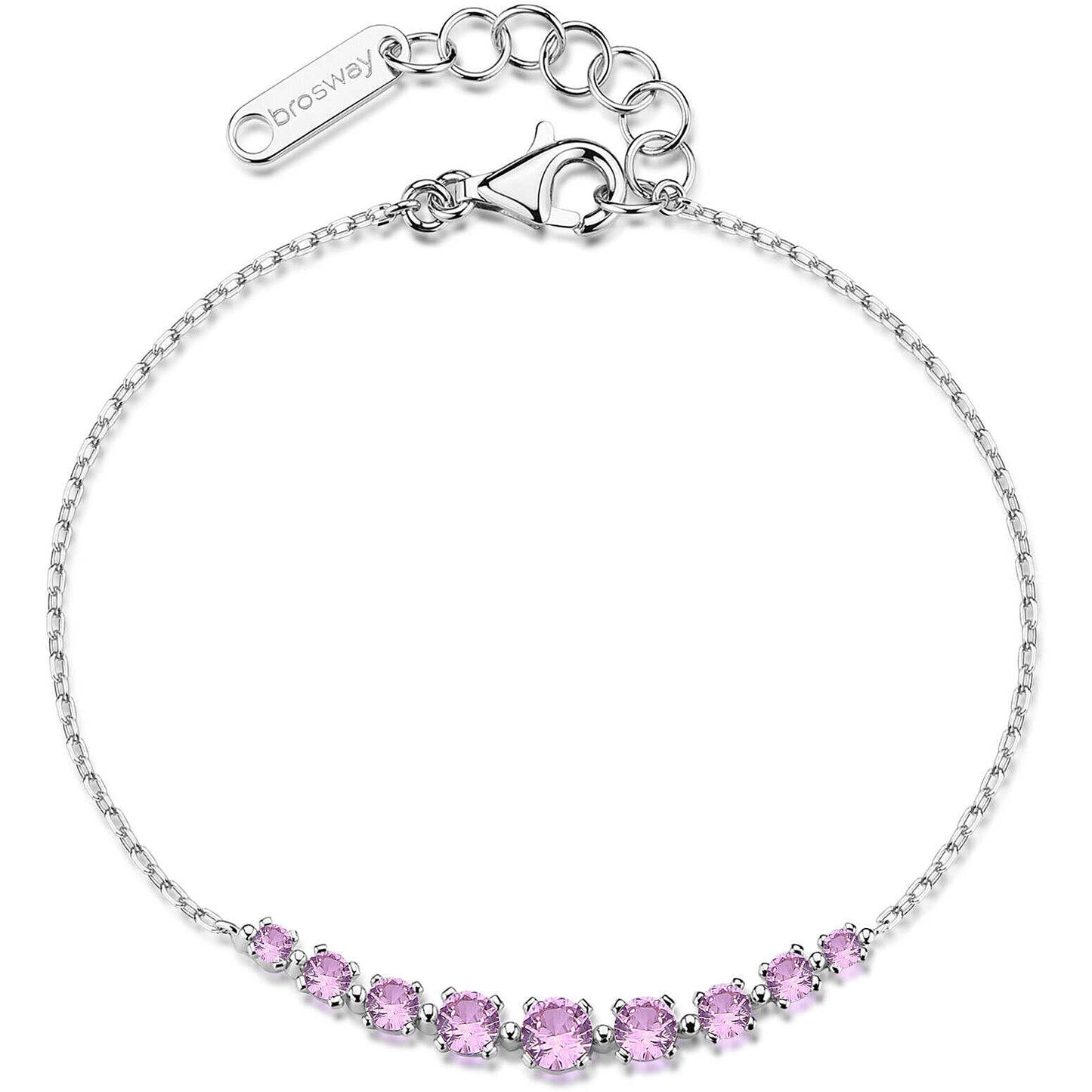 Bracciale Brosway Fancy Argento Centrale Cubic Zirconia a Decrescere Ruby