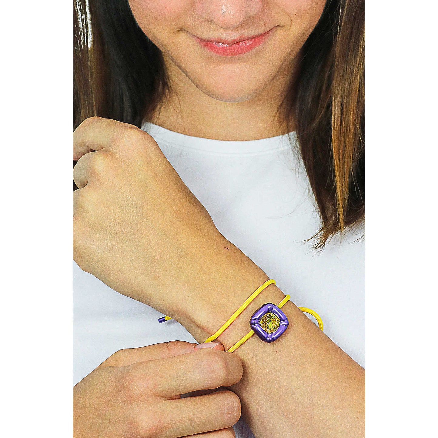 Collana Swarovski Dulcis Giallo Viola