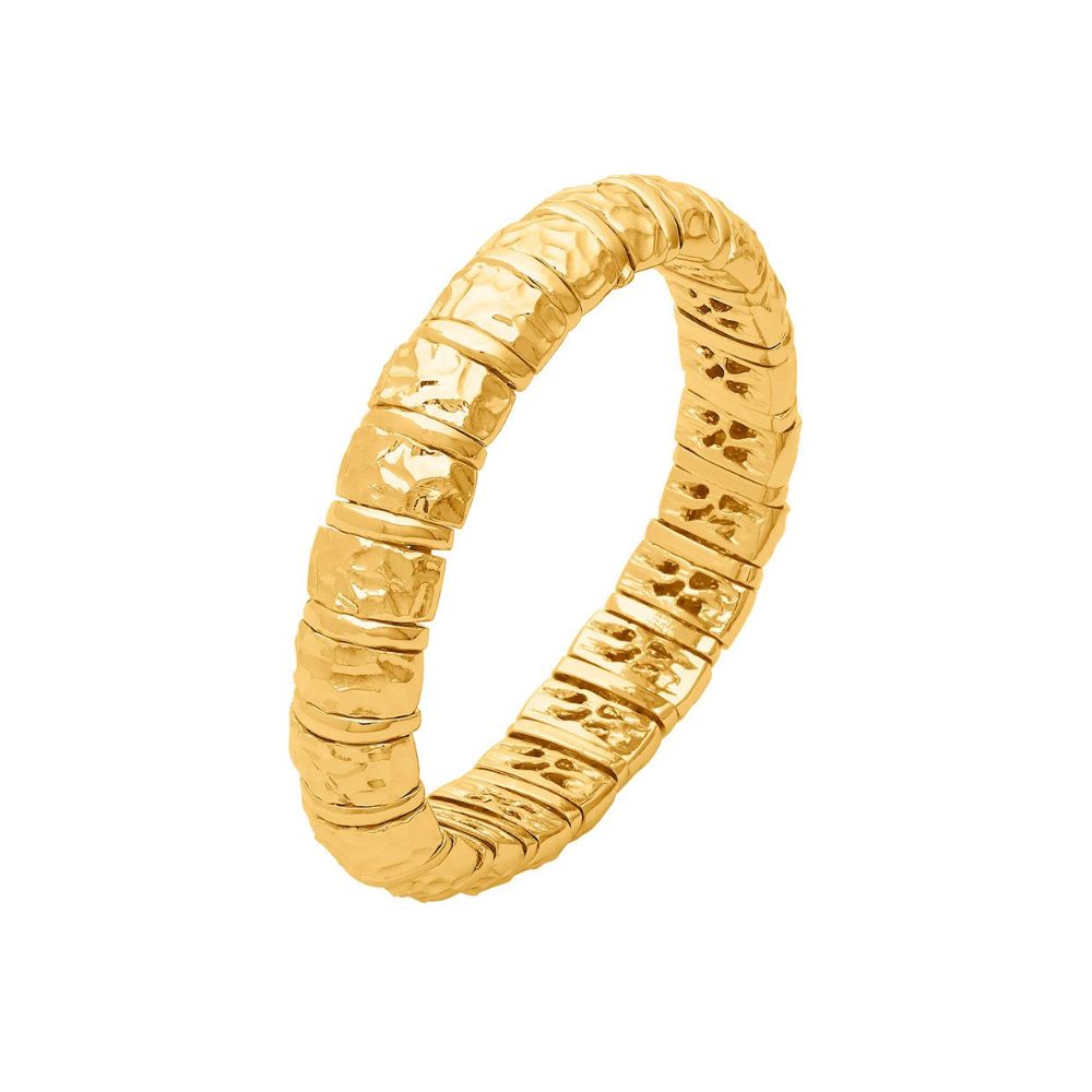 Bracciale a Maglia Elastica Giovanni Raspini Nomad Lolita Bronzo Bagno D'Oro 18 Kt