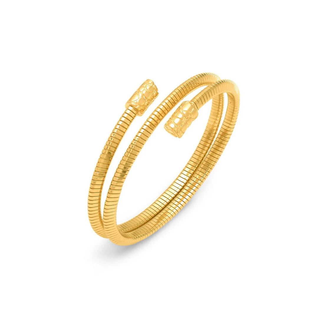 Bracciale Rigido Giovanni Raspini Golden Tubogas Croco Doppio Piccolo