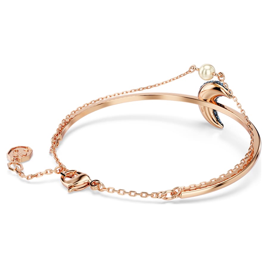 Bracciale Rigido Swarovski Sublima Luna, Multicolore, Placcato color oro rosa