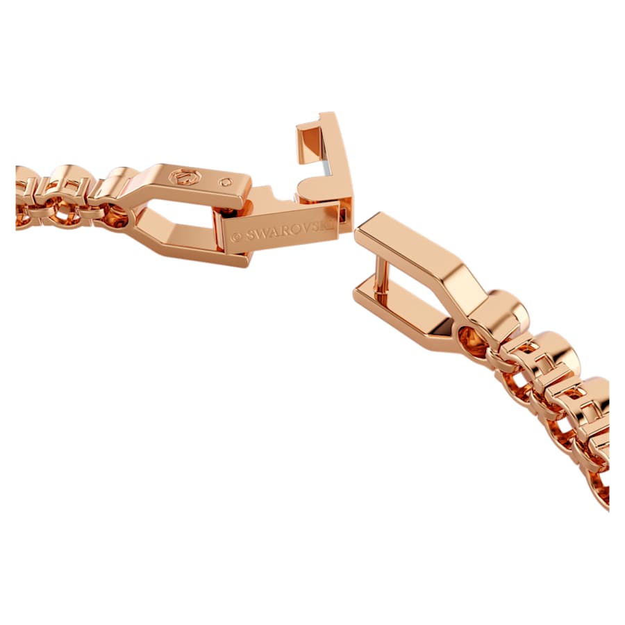 Bracciale Swarovski Tennis Imber Emily Taglio Round, Nero, Placcato color oro rosa