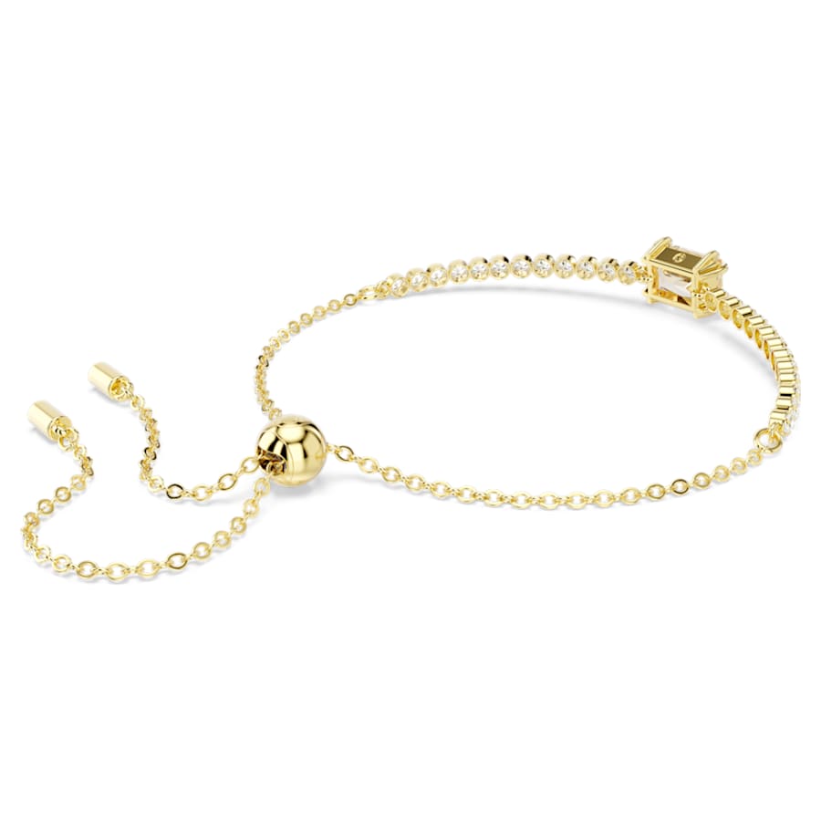 Bracciale Swarovski Tennis Matrix Taglio misto, Caramello, Placcato color oro