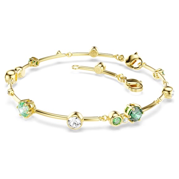 Bracciale Swarovski Constella Taglio misto, Verde, Placcato color oro - Misura M