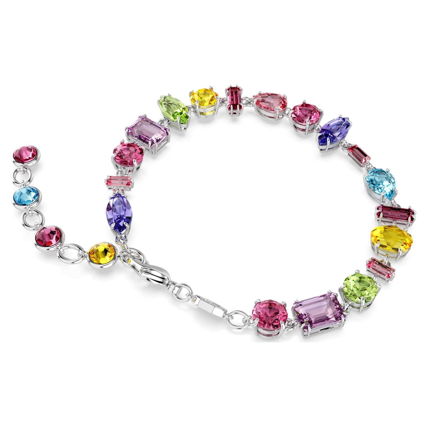 Bracciale Swarovski Gema Taglio misto, Multicolore, Placcato rodio