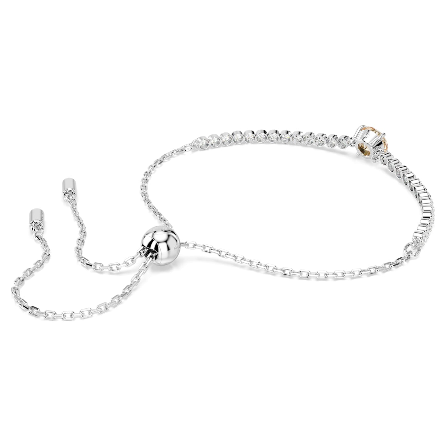 Bracciale Swarovski Matrix Tennis Taglio misto, Giallo, Placcato rodio