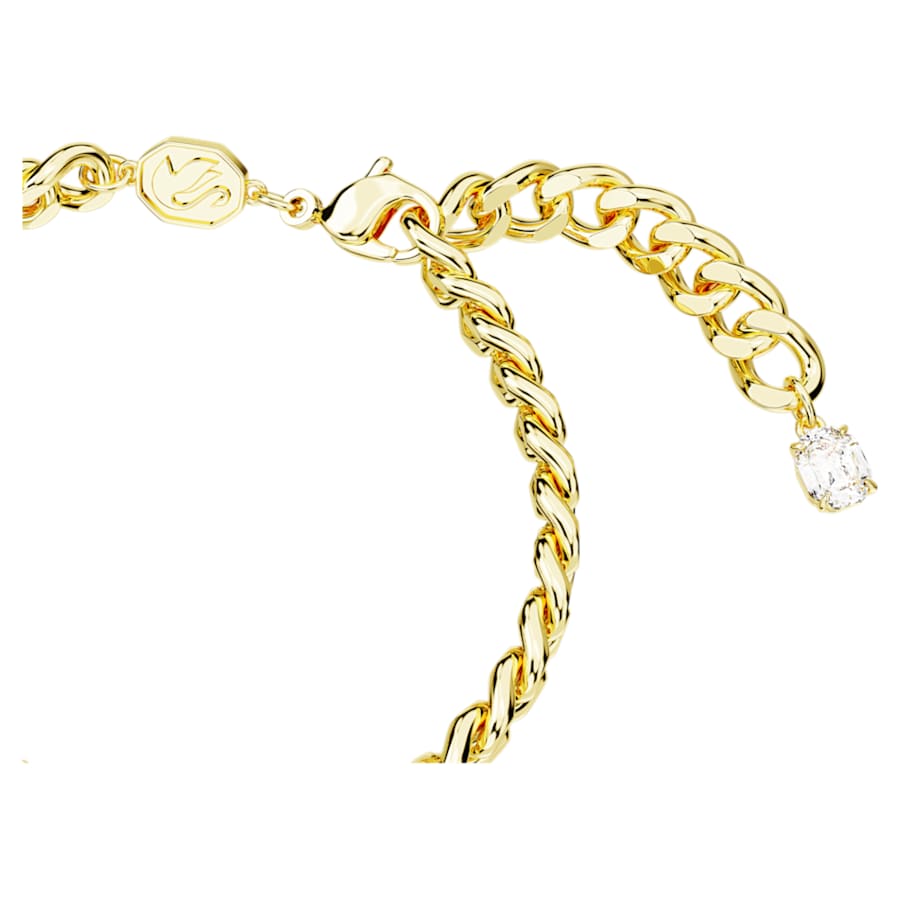 Bracciale Swarovski Millenia Taglio ottagonale, Verde, Placcato color oro