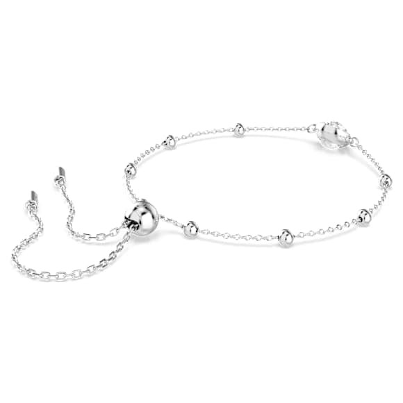 Bracciale Swarovski Una Angelic Taglio Round, Bianco, Placcato rodio