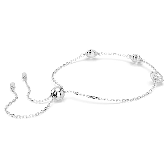 Bracciale Swarovski Una Angelic Taglio Round, Motivi a doppia faccia, Bianco, Placcato rodio
