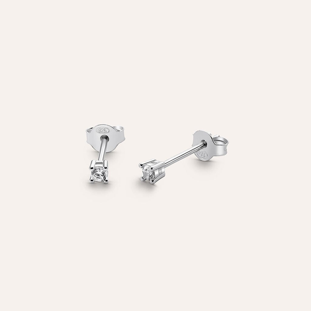 Orecchini a Lobo Stroili Silver Elegance Punti Luce Argento Cubic Zirconia