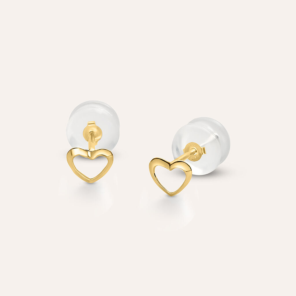 Orecchini Stroili Bon Ton Lobo Cuori Oro Giallo 9 Kt