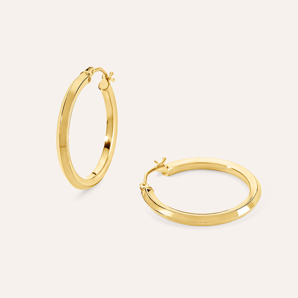 Orecchini a Cerchio Stroili Toujours Oro Giallo 9 Kt