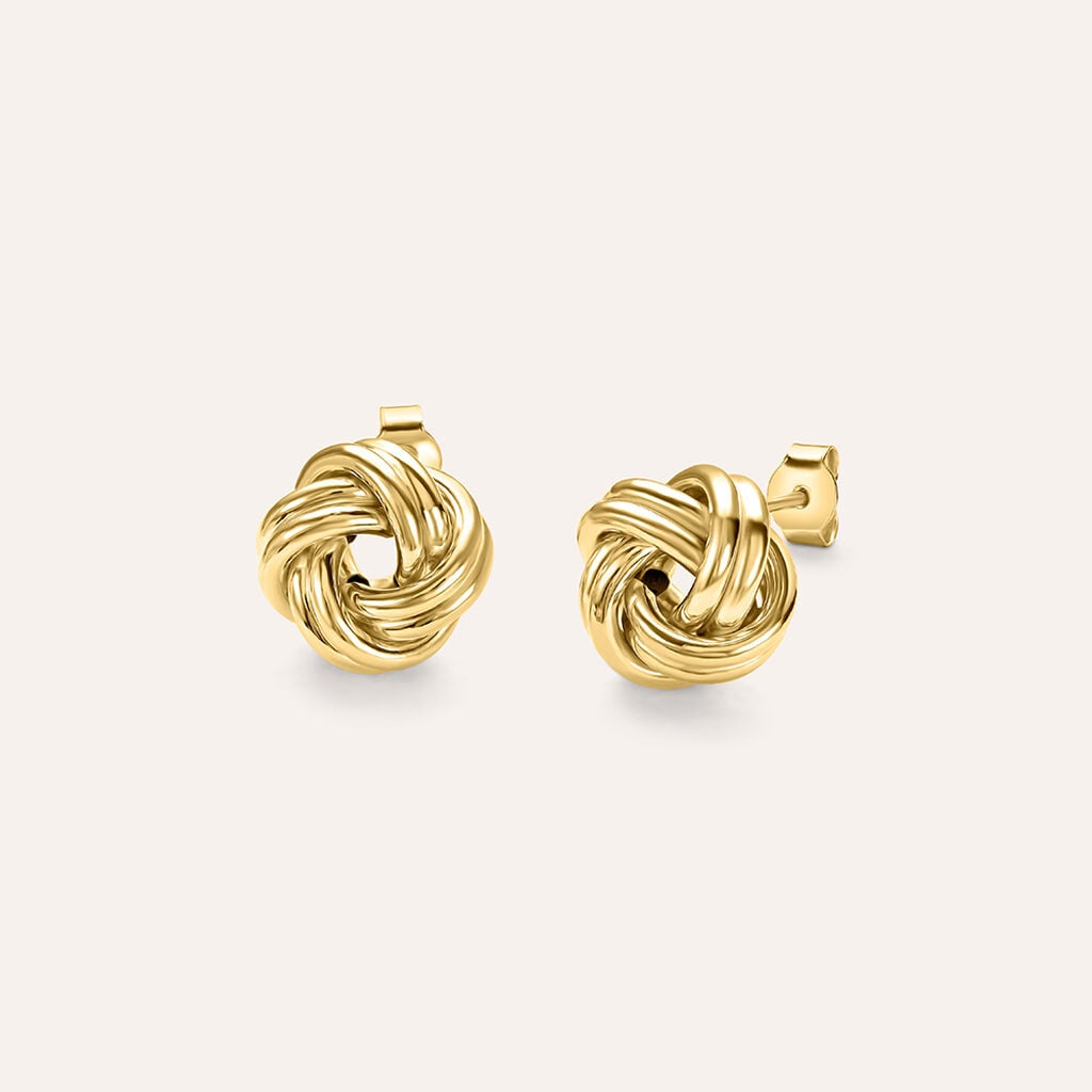 Orecchini a Lobo Stroili Isabelle Nodo Oro 9 Kt