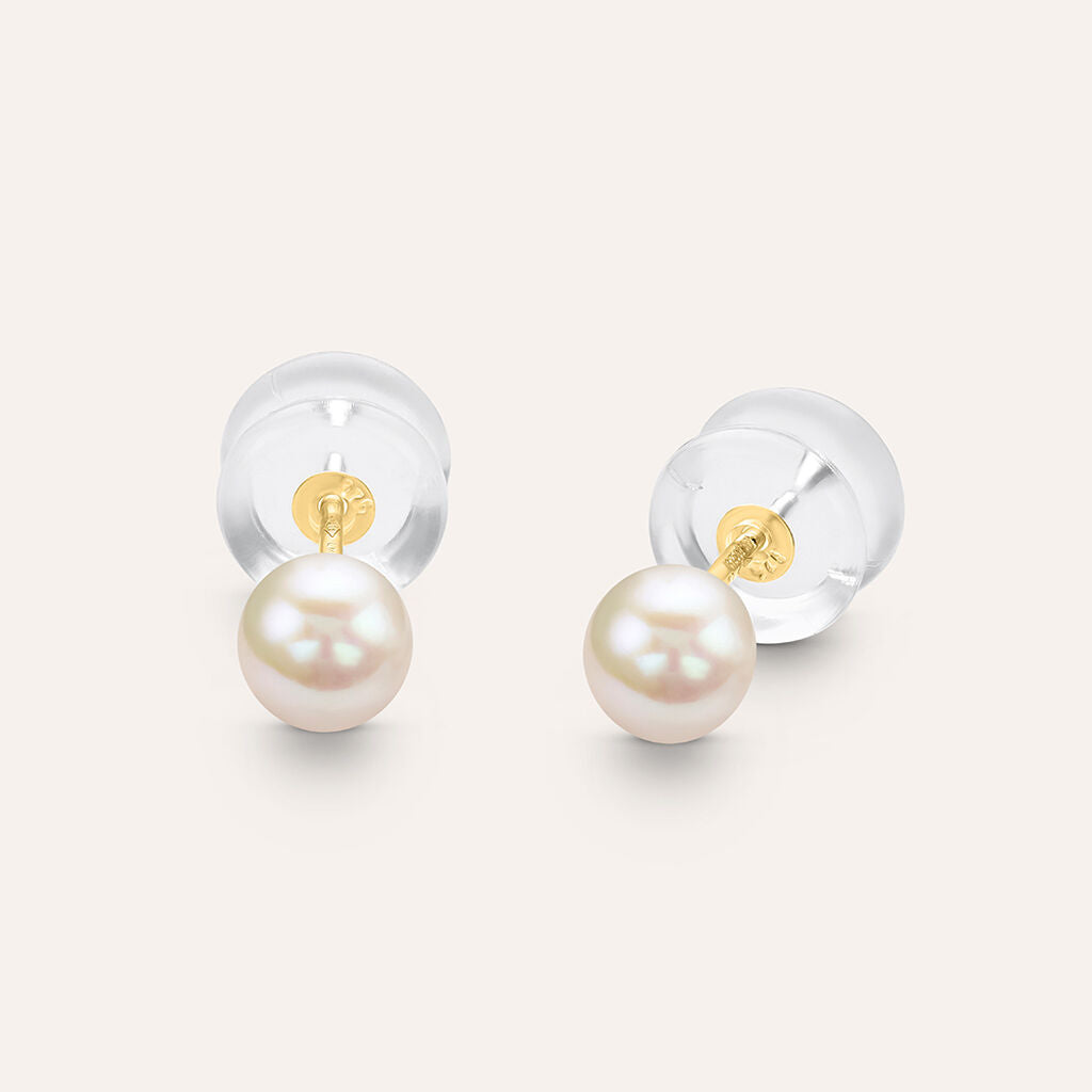 Orecchini Stroili Lobo Oro Giallo 9 Kt con Perla