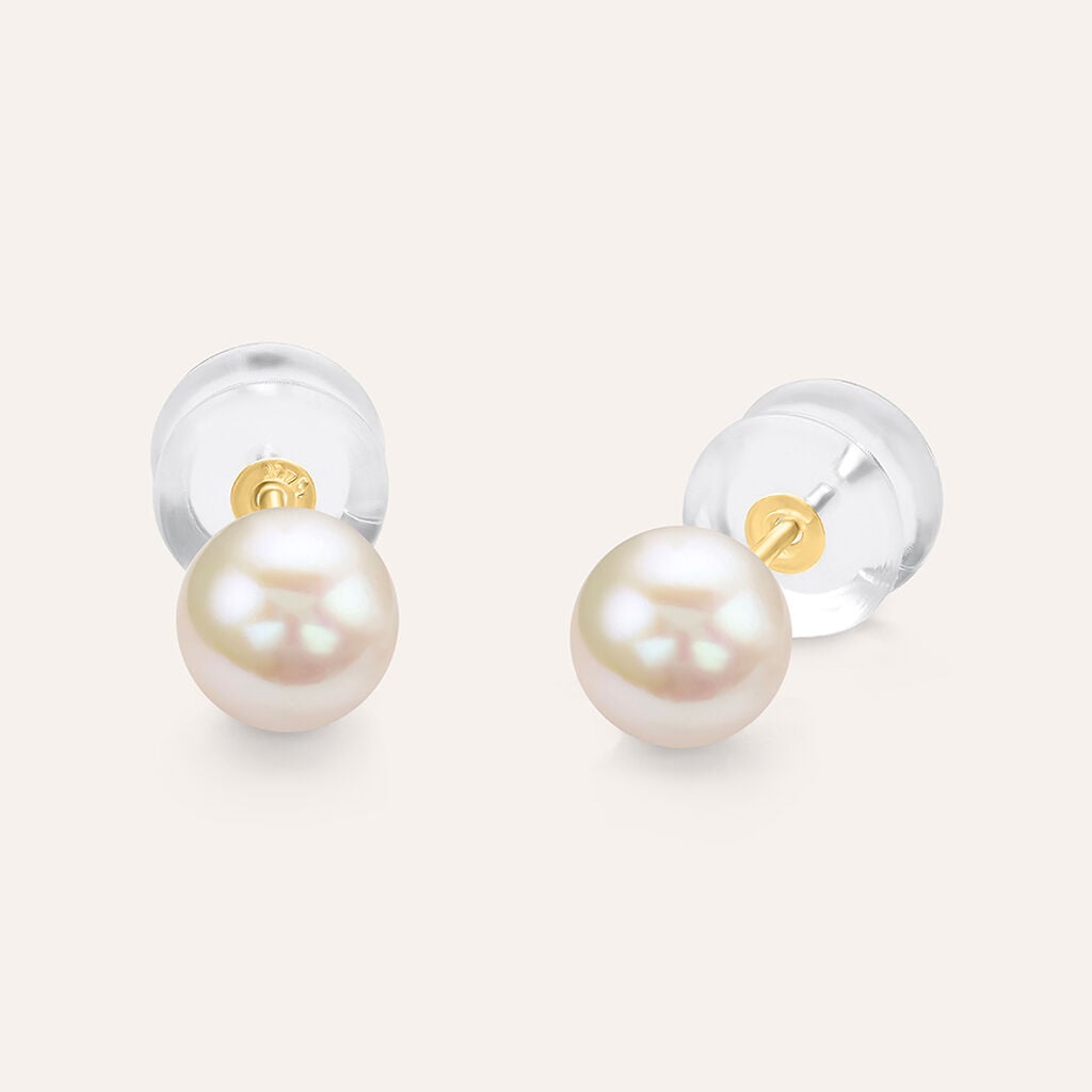 Orecchini Lobo Stroili Lobo Oro Giallo 9 Kt con Perla