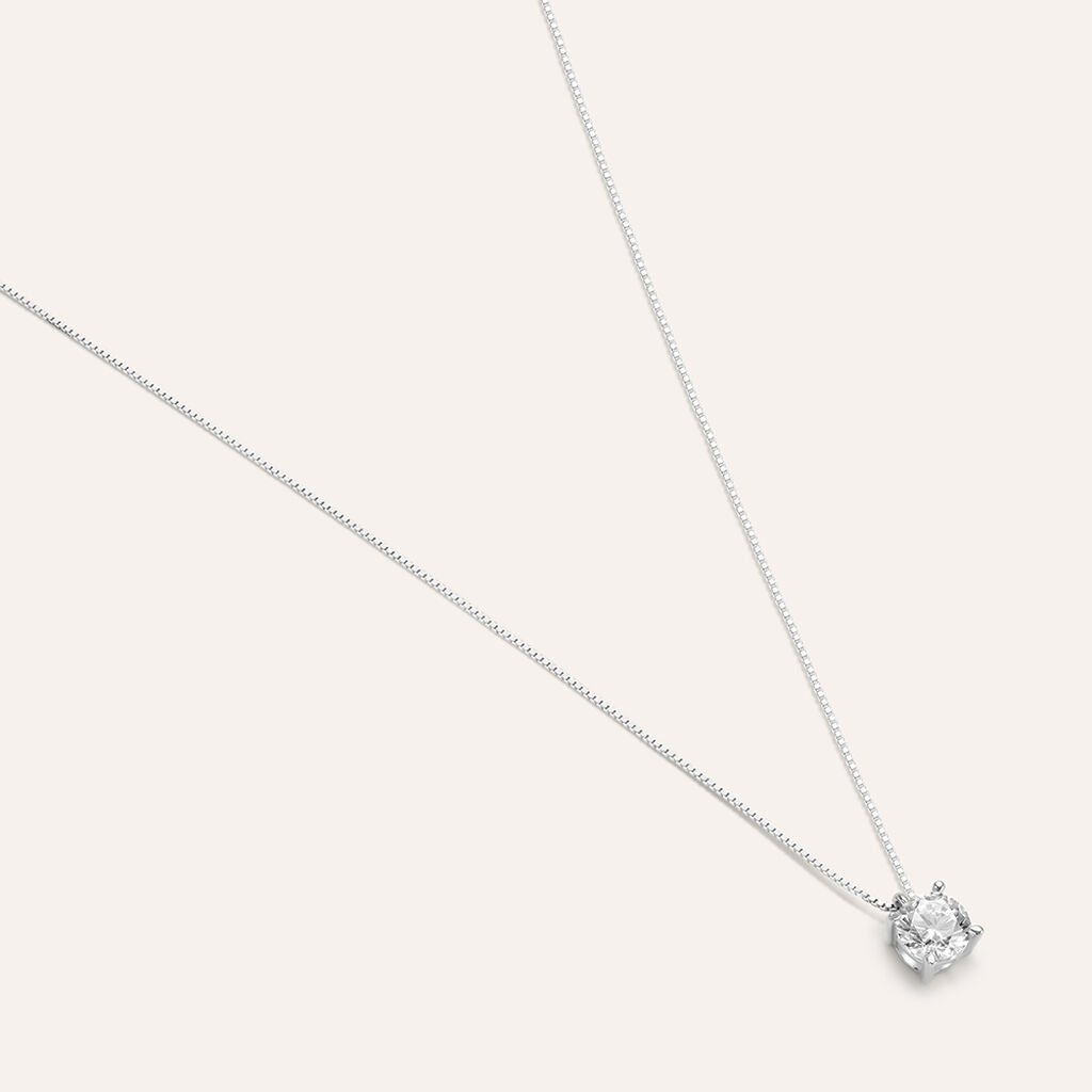 Collana Stroili Claire Punto Luce Oro Bianco 9 Kt