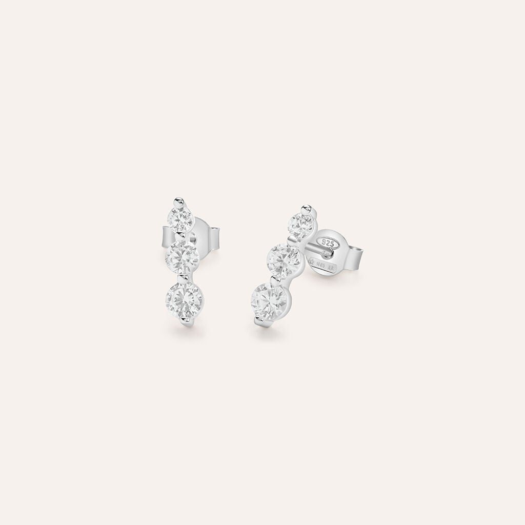 Orecchini Stroili Silver Elegance Trilogy Argento Cubic Zirconia