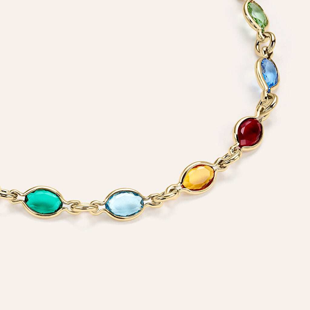 Bracciale Stroili Golden Dream Metallo Pvd Oro Cubic Zirconia Multicolore