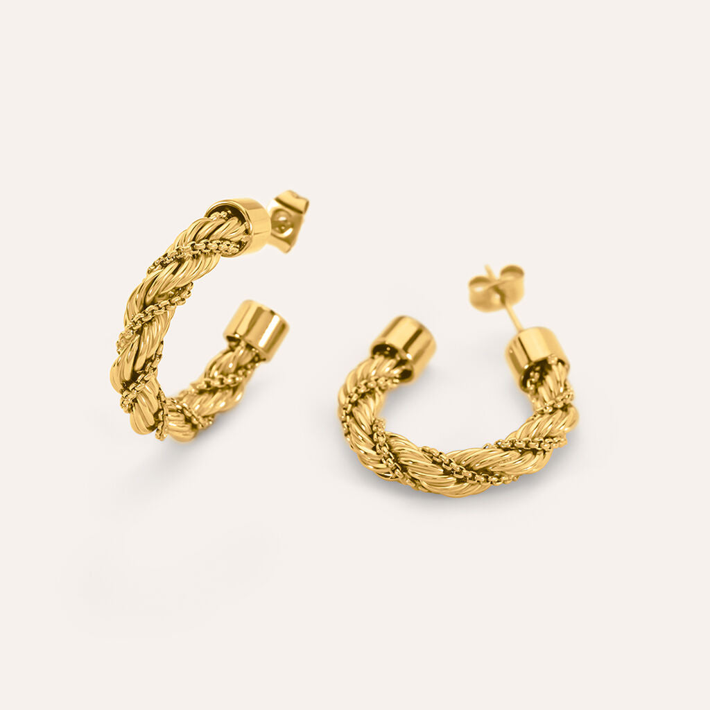Orecchini Stroili Radiance Boccole Pvd Oro Fune
