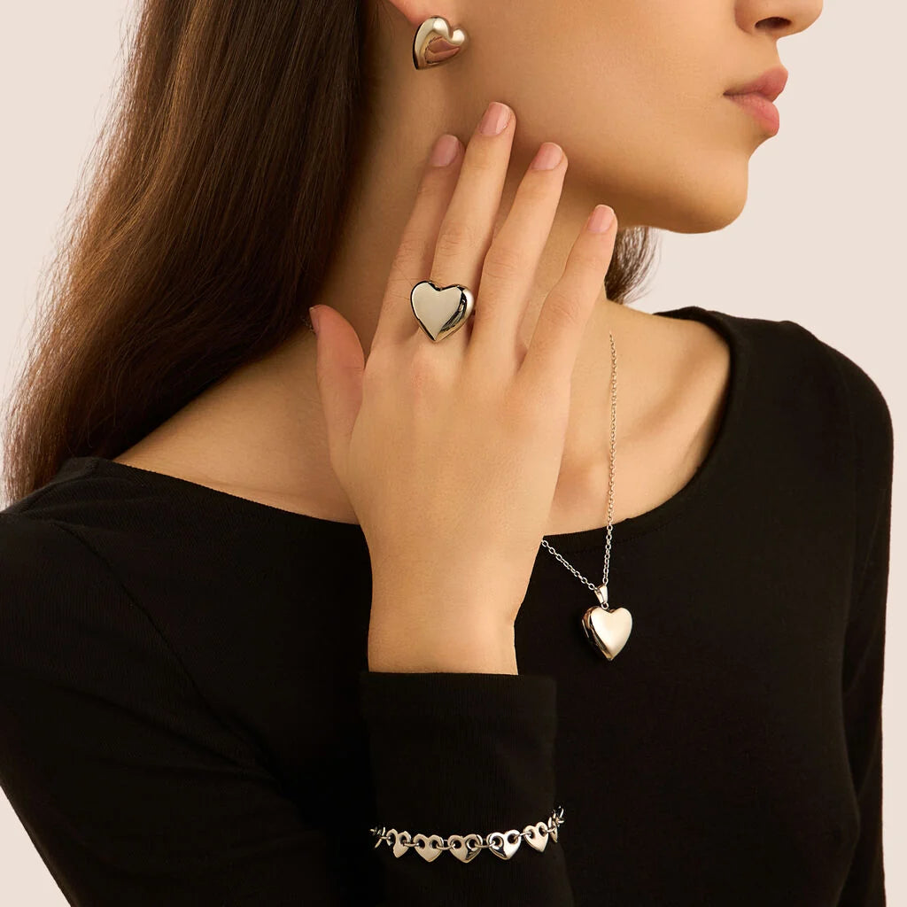 Anello Stroili Lady Code Fantasia Cuore Acciaio - Misura 14