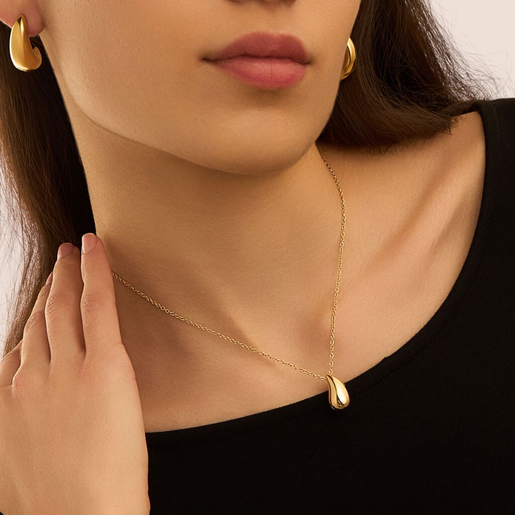 Collana Stroili Lady Code Pvd Oro Pendente Goccia