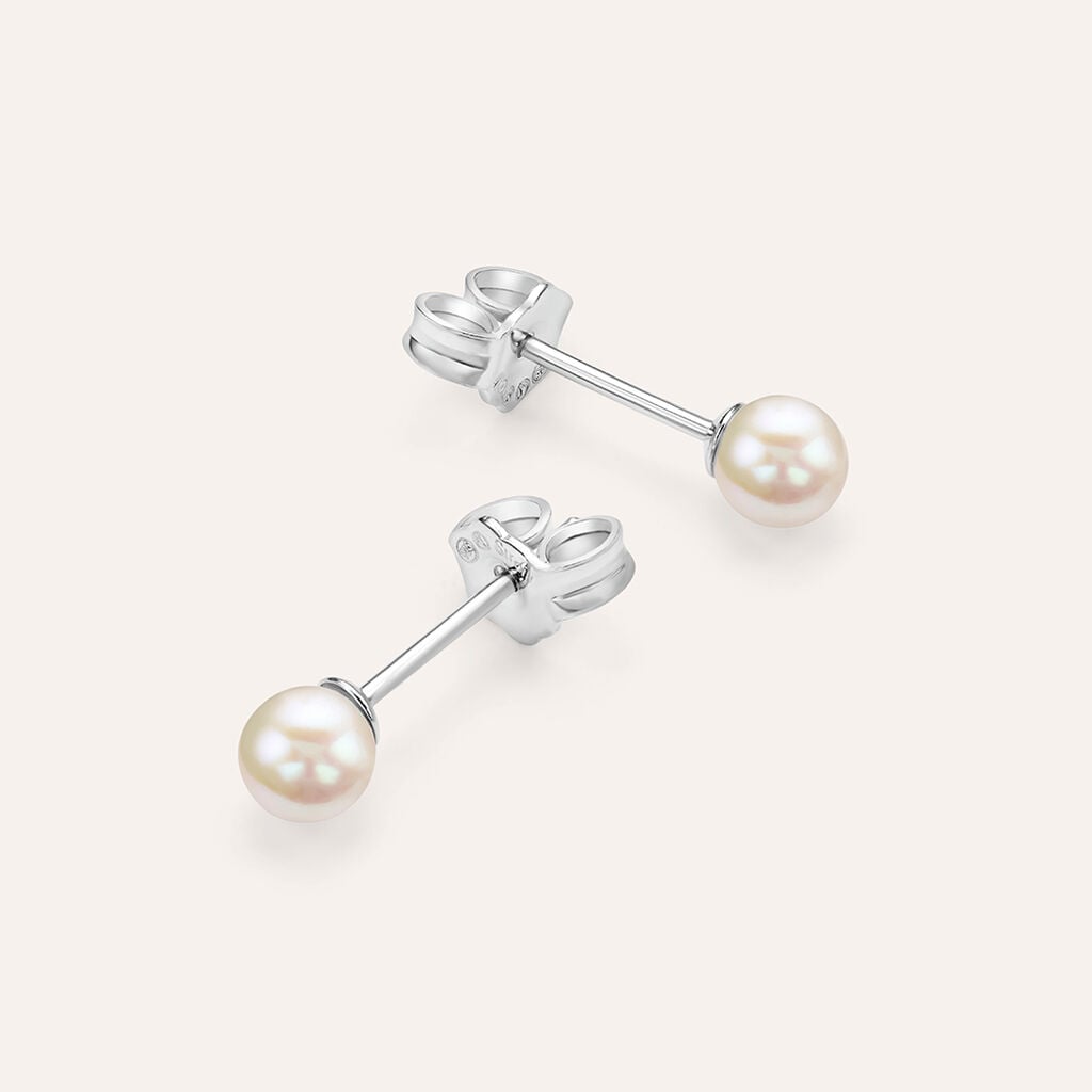 Orecchini a Lobo Stroili Silver Pearls Argento Perla Sintentica