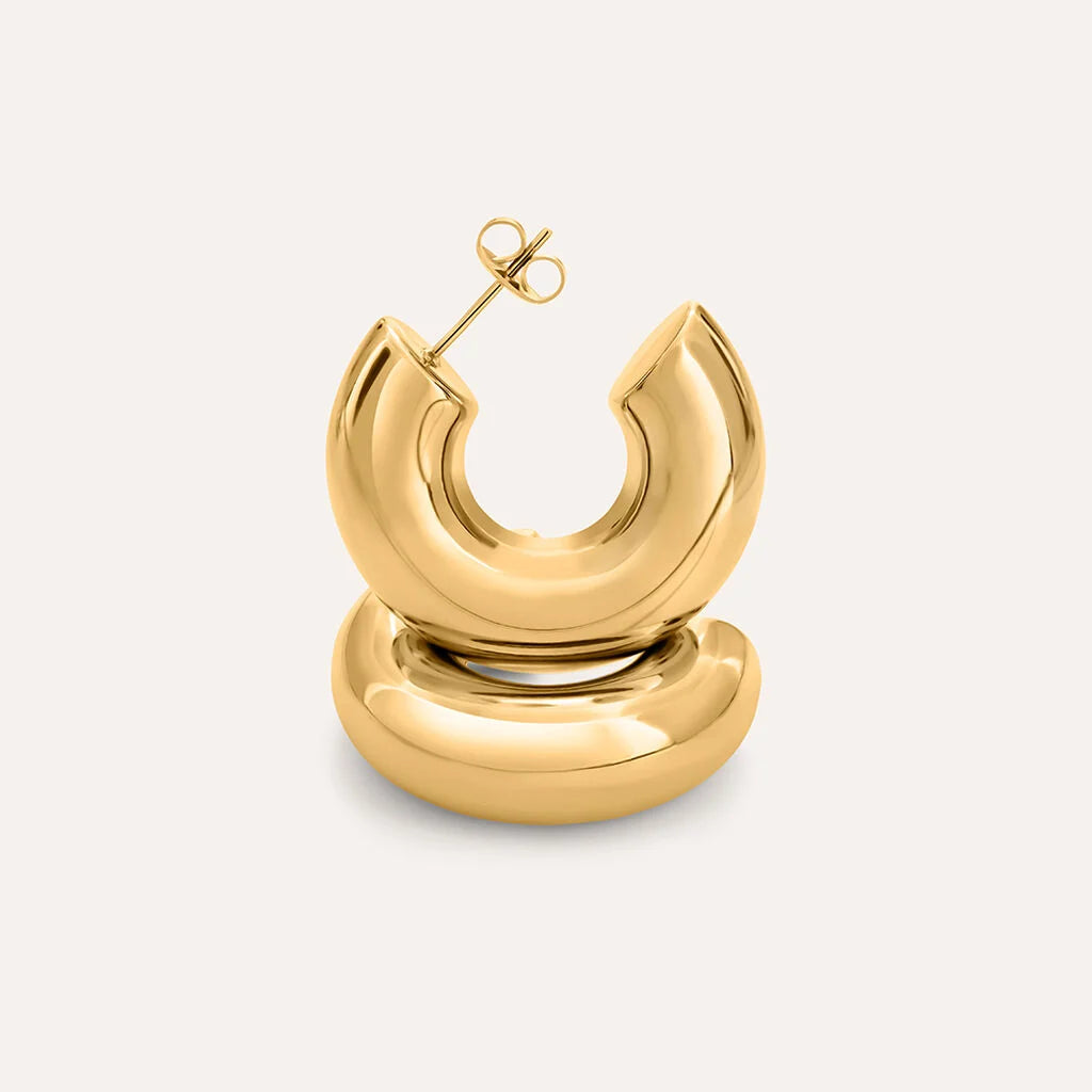 Orecchini A Cerchio Stroili Lady Code Pvd Oro
