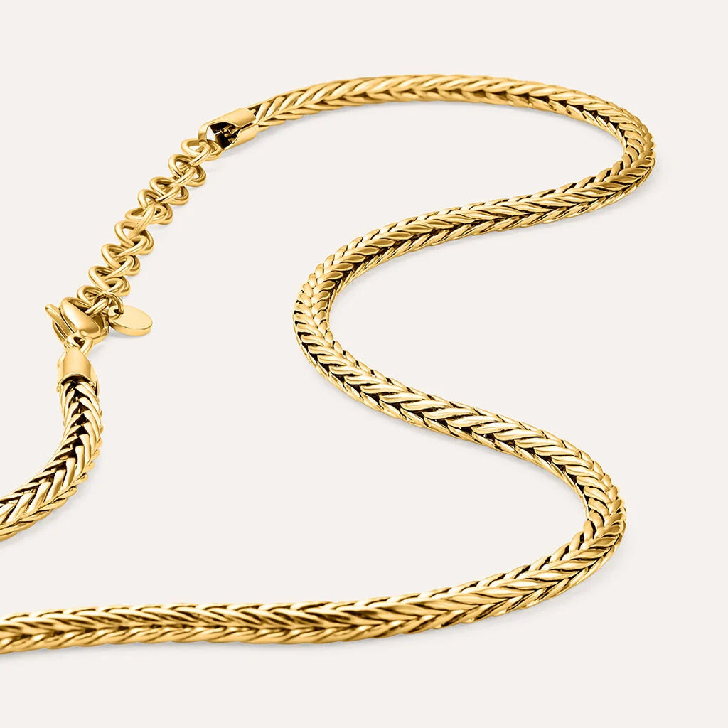 Collana Uomo Stroili Man Code Acciaio Pvd Oro Maglia Fune