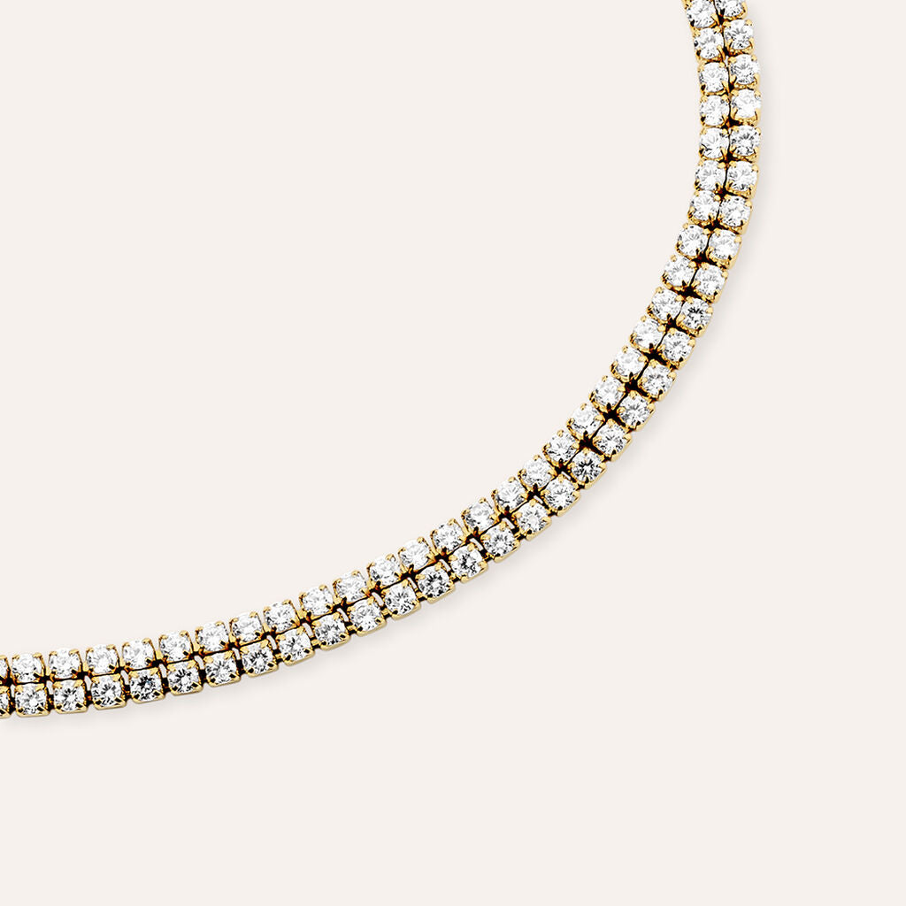 Bracciale Tennis Stroili Aura Acciaio Pvd Oro Cubic Zirconia