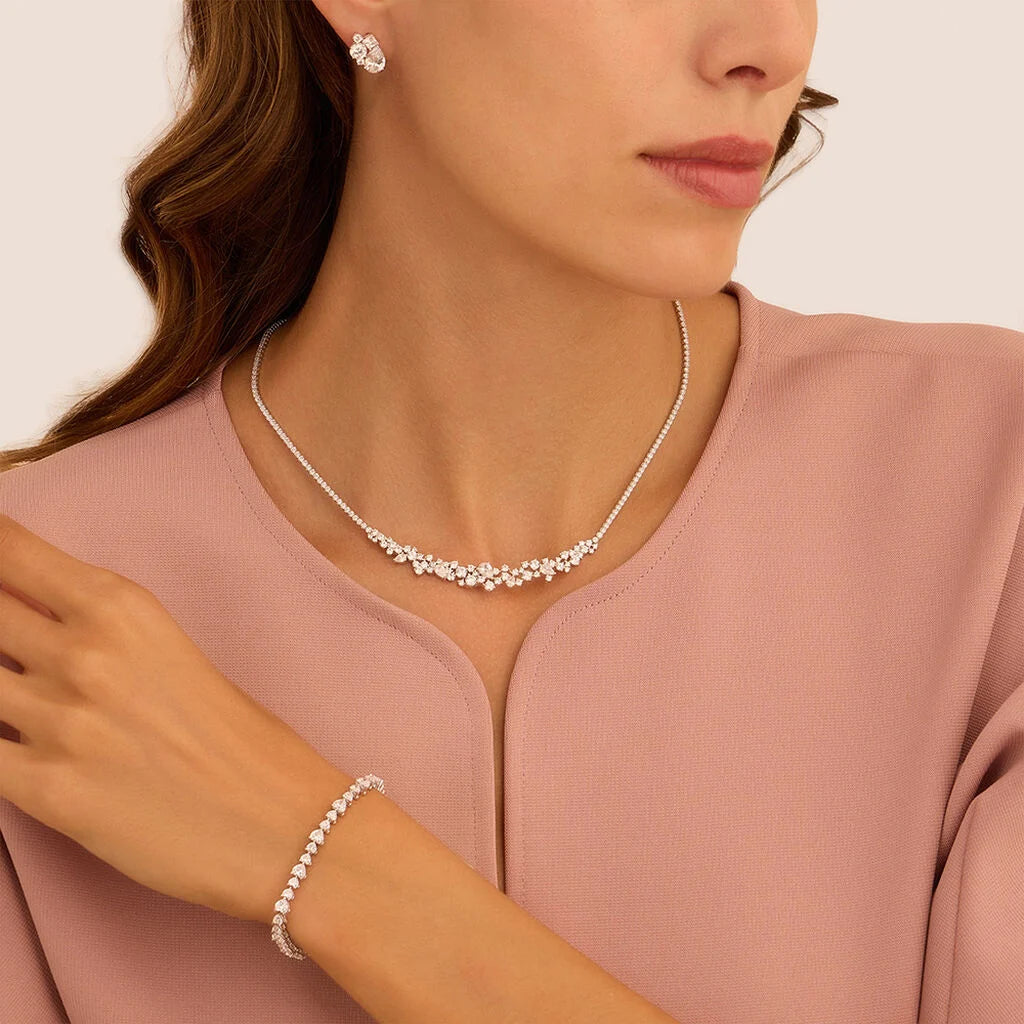 Orecchini Lobo Stroili Red Carpet Con Zirconi Bianchi Taglio Misto