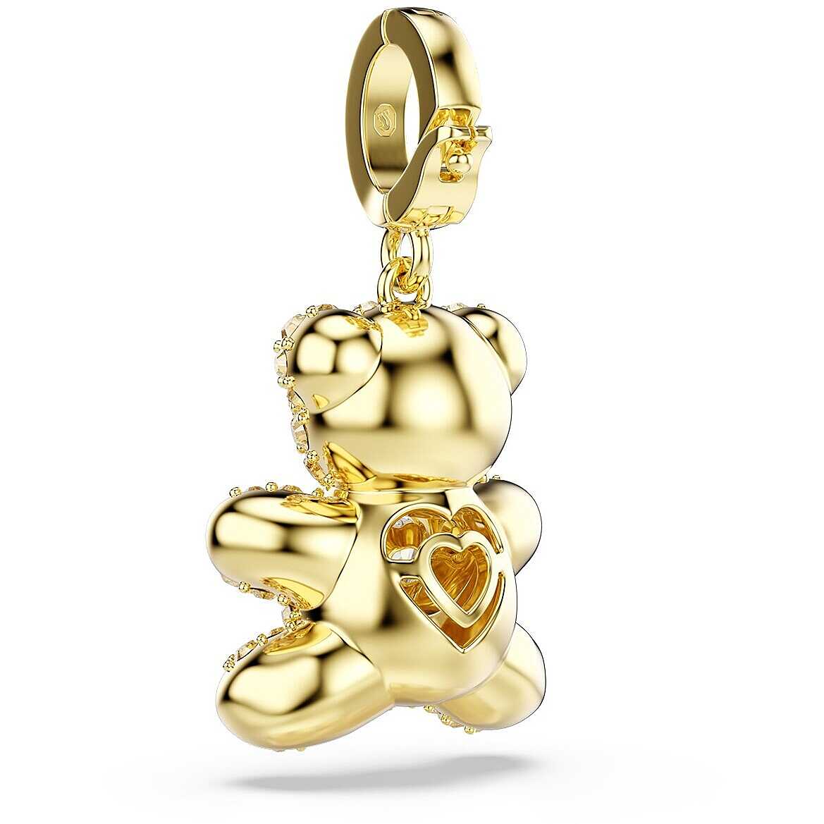 Charm Swarovski Idyllia Teddy Taglio misto, Orsetto, Placcato color oro