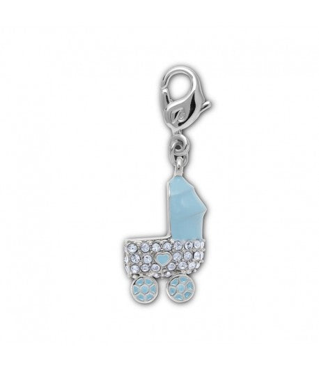 Charms Swarovski Baby Carriage Boy Charm