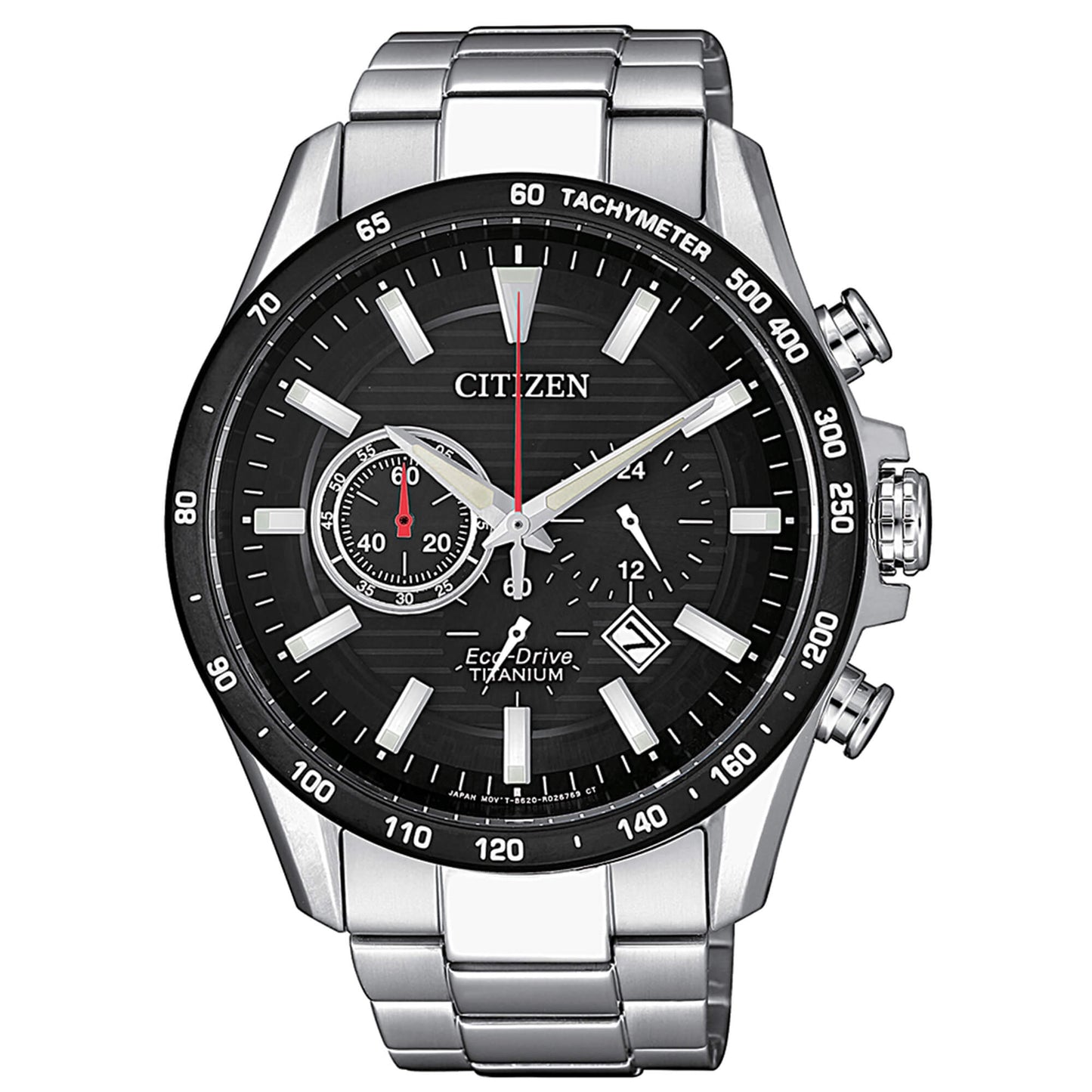 Orologio Citizen Super Titanium Eco-Drive Chrono 42,5 mm Braccialato Nero
