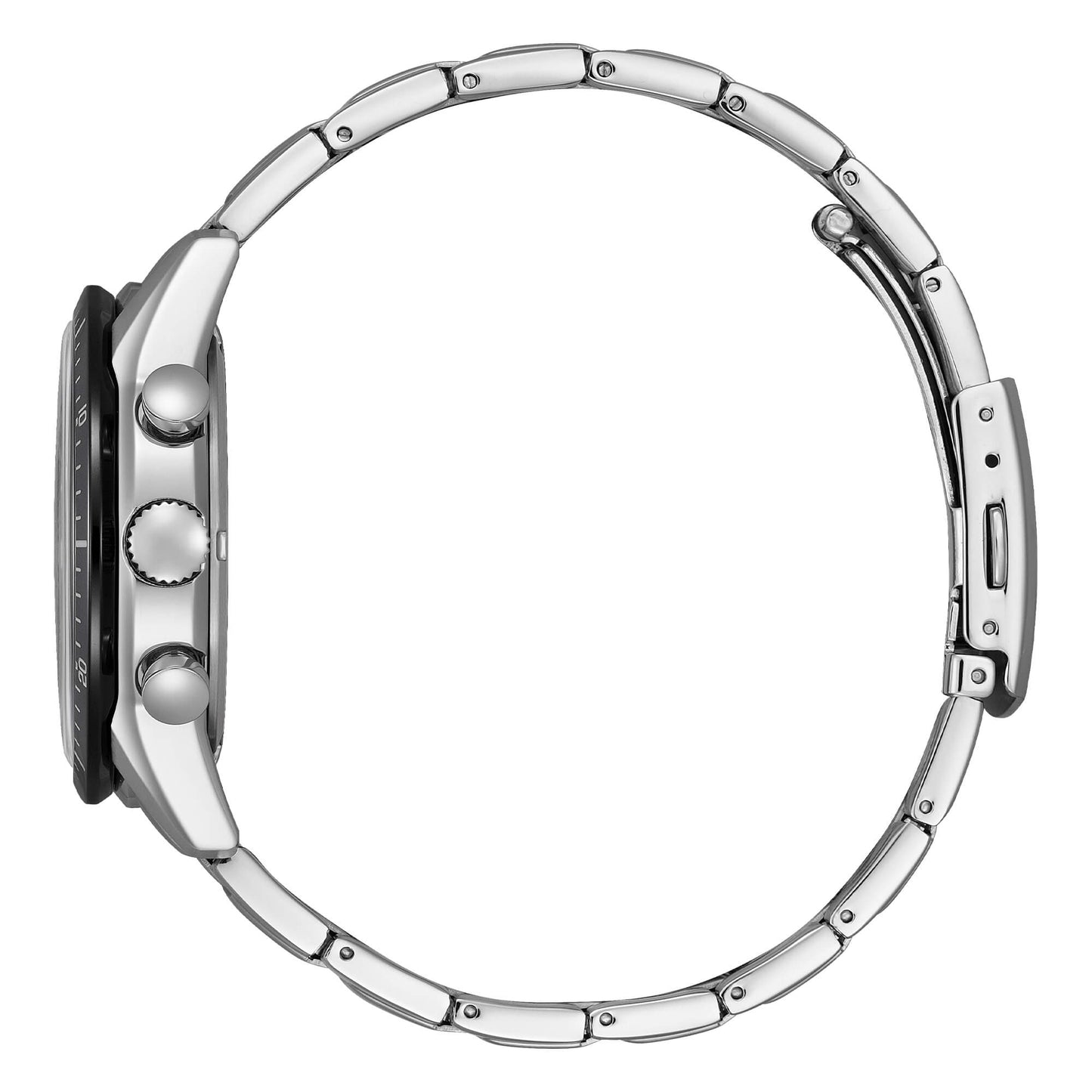 Orologio Citizen Of T9 Crono Eco-Drive 39 mm Acciaio Braccialato Nero Ghiera Graduata