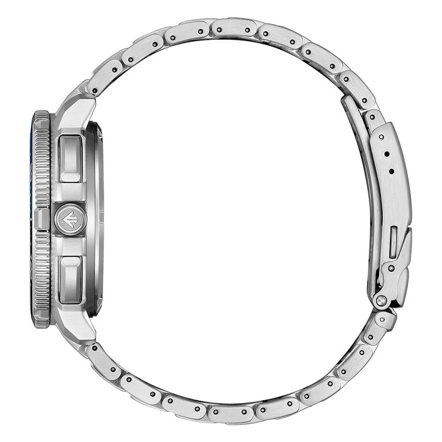 Orologio Citizen Promaster Wave Tracker Eco-Drive Anadigit 42 Mm Acciaio Braccialato Blu