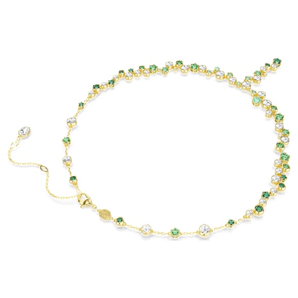 Collana Swarovski Constella Taglio misto, Verde, Placcato color oro