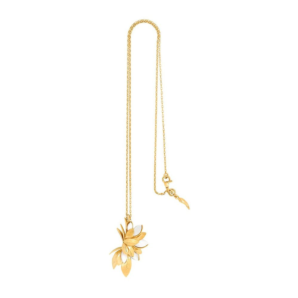Collana Giovanni Raspini Skin Madreperla Pendente Argento 925 Placcato oro 18 kt