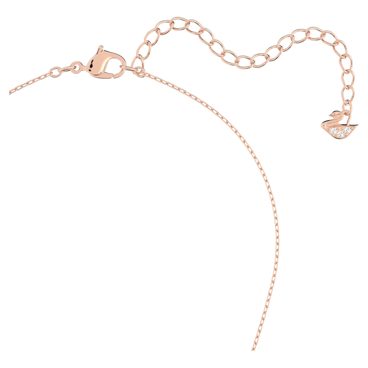 Collana Swarovski Hyperbola Infinito e cuore, Bianca, Mix di finiture