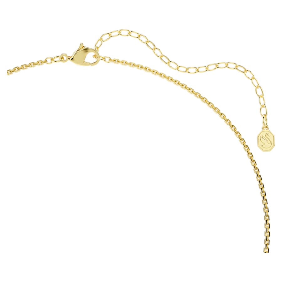 Collana Swarovski Hyperbola Taglio Round, Bianca, Placcato color oro