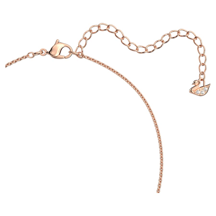 Collana Swarovski Lovely Cuore, Bianca, Placcato color oro rosa