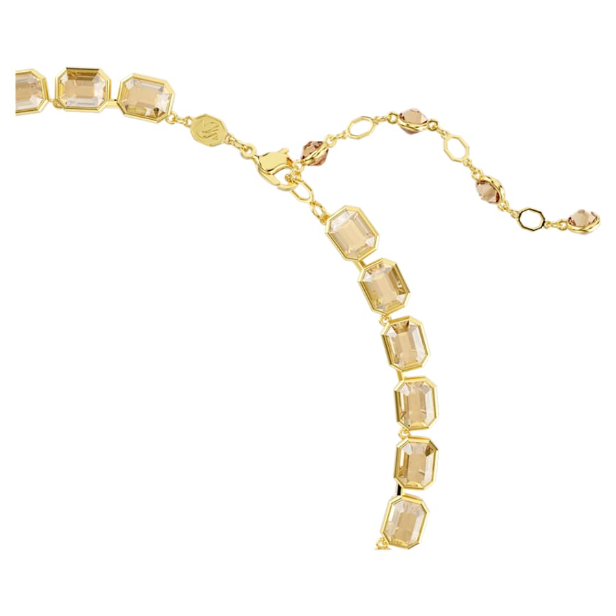 Collana Swarovski Millenia Taglio ottagonale, Giallo, Placcato color oro