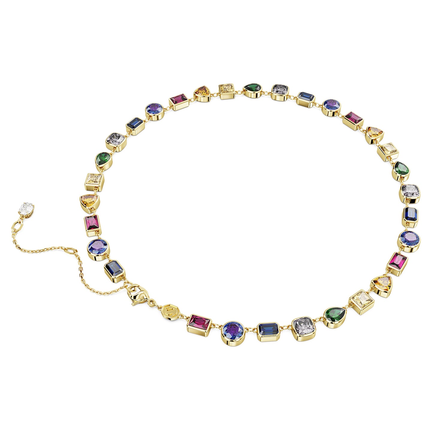 Collana Tennis Swarovski Imber Taglio misto, Multicolore, Placcato color oro