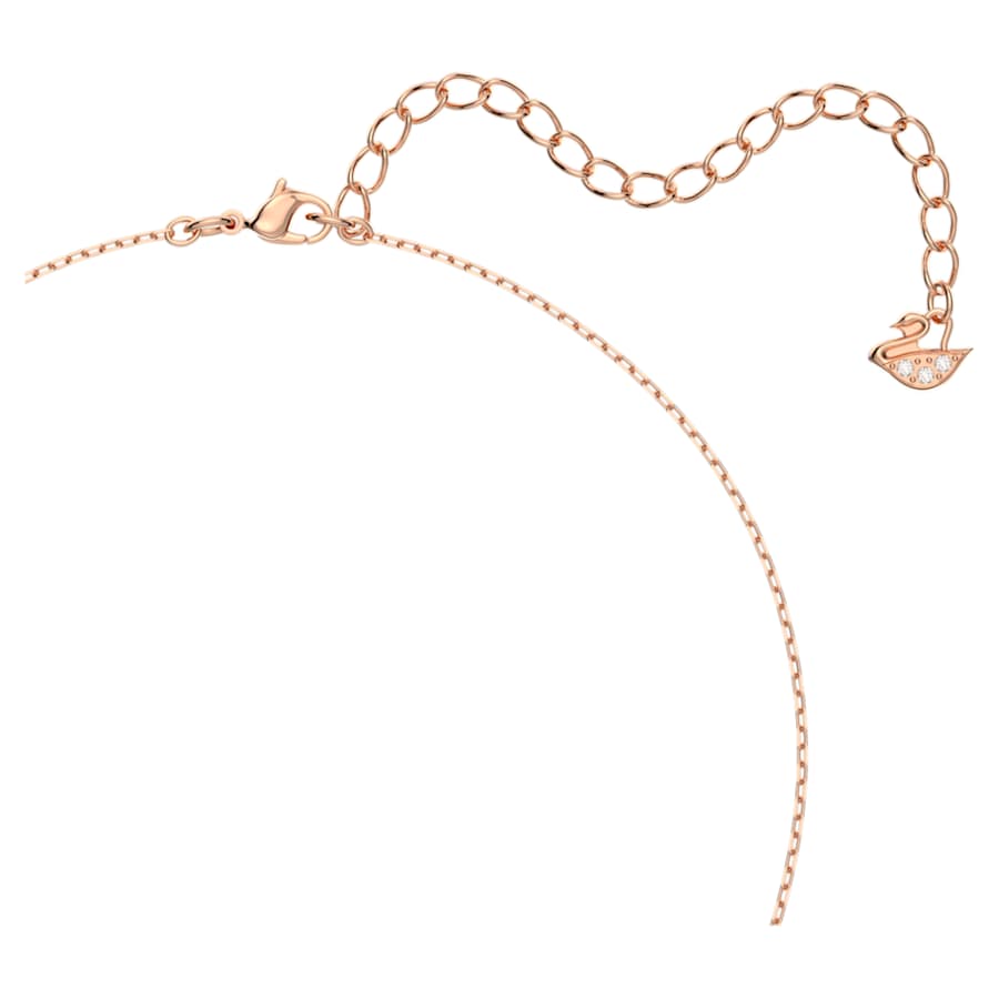 Collana Swarovski Una Quadrifoglio, Bianca, Placcato color oro rosa