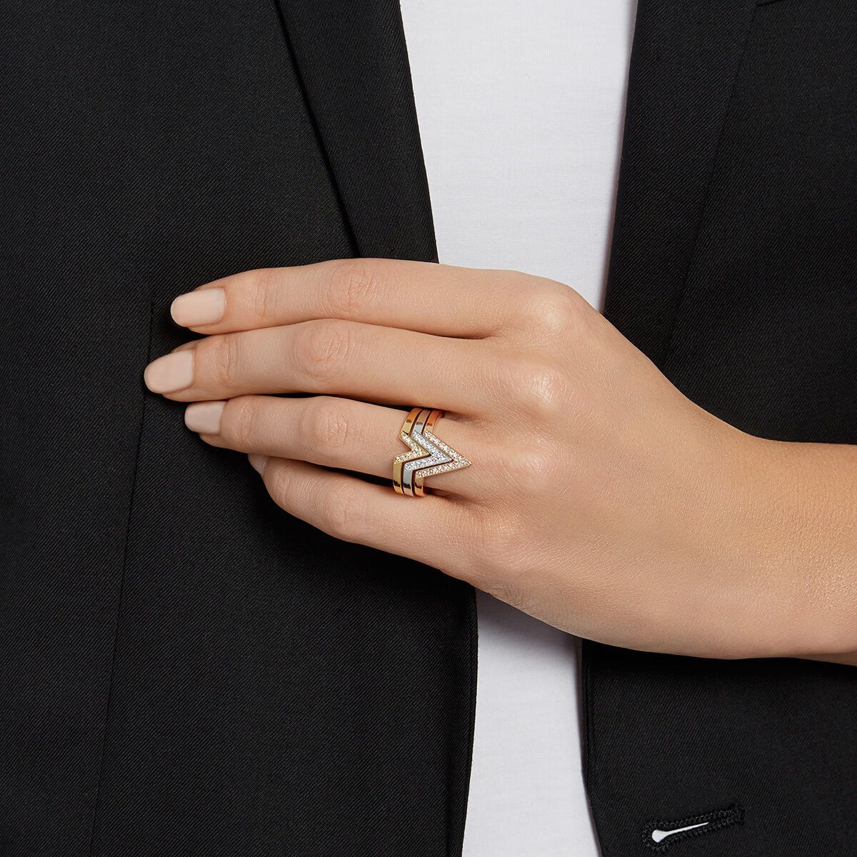 Set Anelli Swarovski Delta - Misura 58