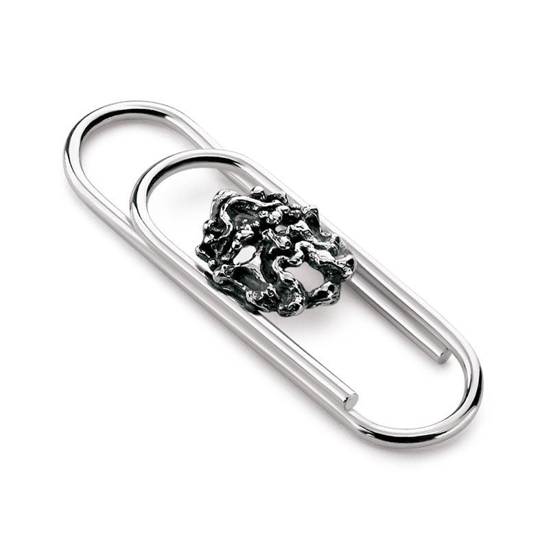 Fermasoldi Gerardo Sacco in Argento con Maschera